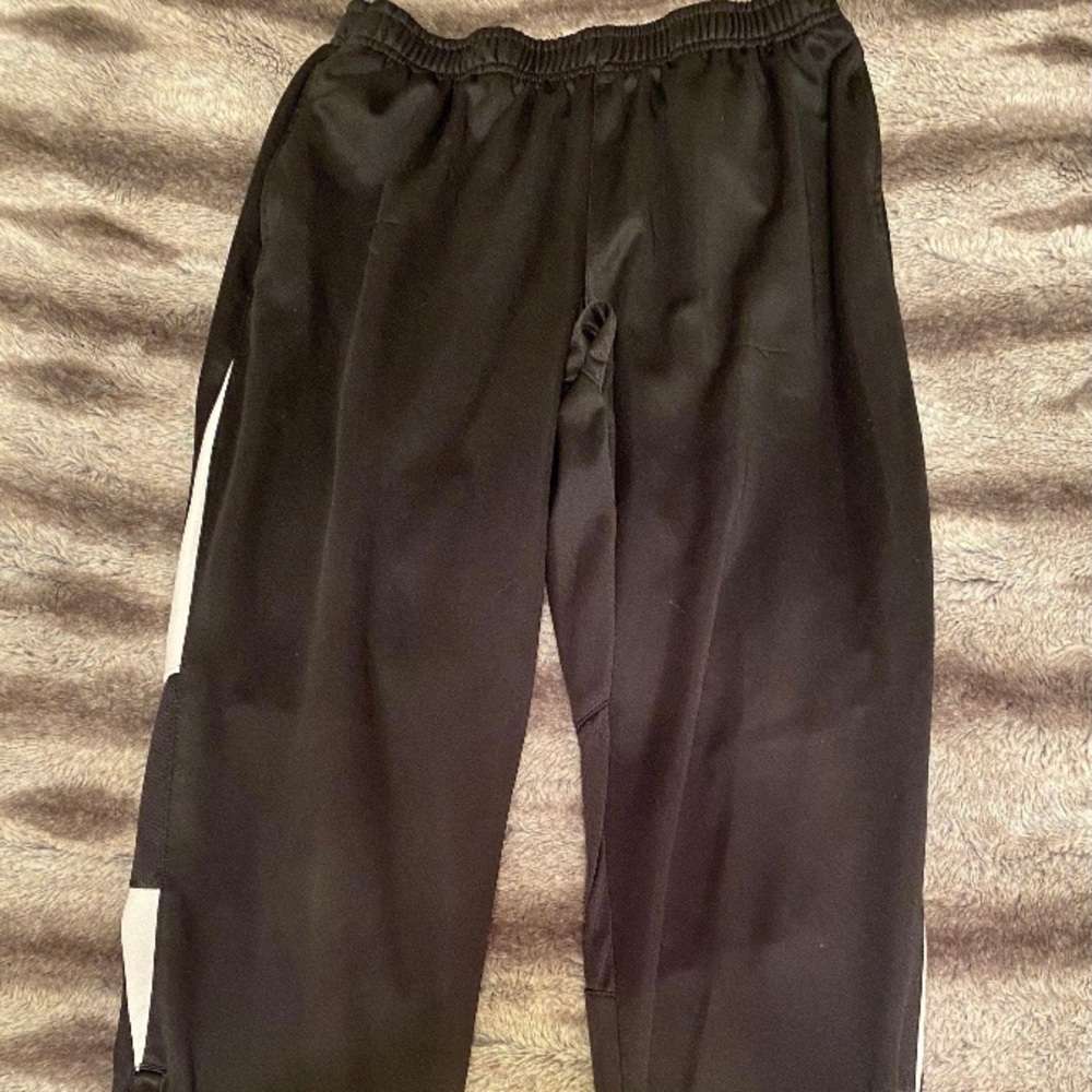 Black Track Pants with Zipper Sides